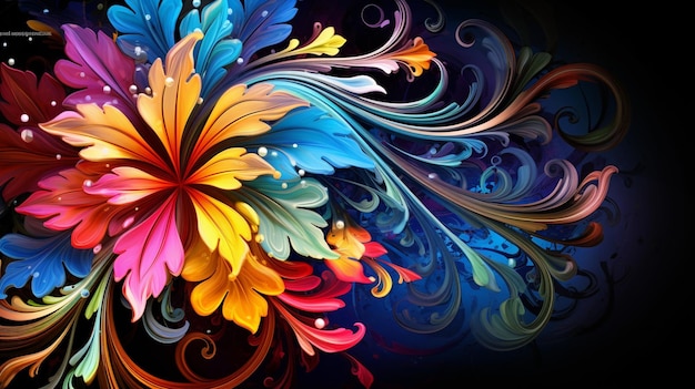 colorful fractal background for creative design