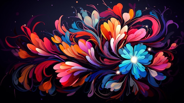 colorful fractal background for creative design