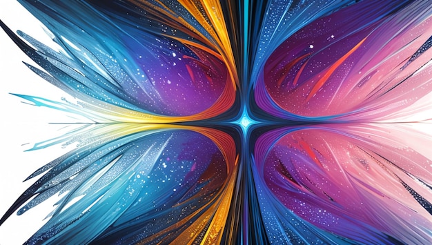 Colorful fractal geometry for desktop wallpaper