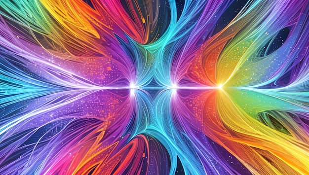 Colorful fractal geometry for desktop wallpaper