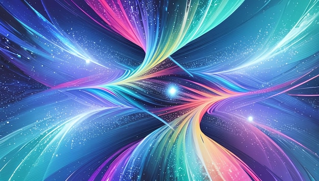 Colorful fractal geometry for desktop wallpaper