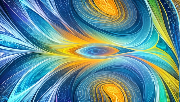 Colorful fractal geometry for desktop wallpaper