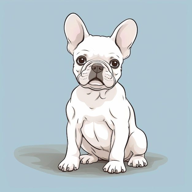 Photo colorful french bulldog vector illustration for children