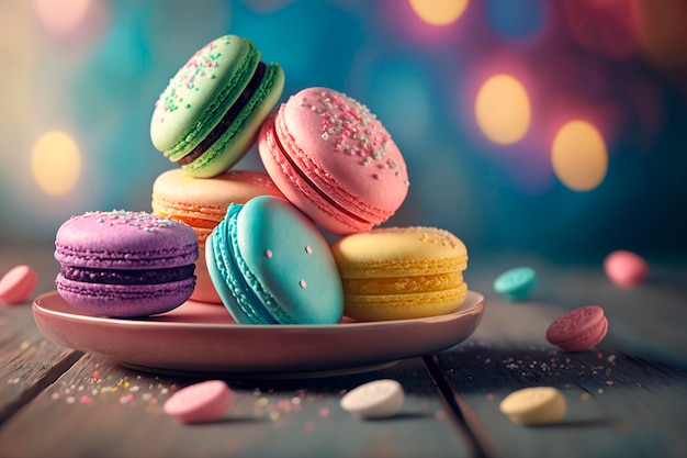 Colorful French Macarons A Delightful Treat for the Senses
