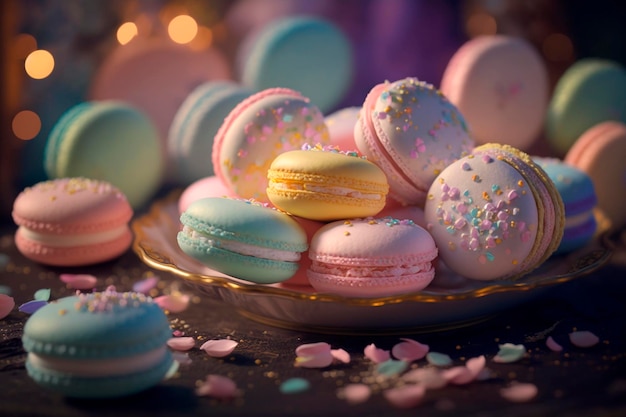 Colorful French Macarons A Delightful Treat for the Senses