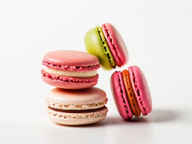 Colorful french macarons