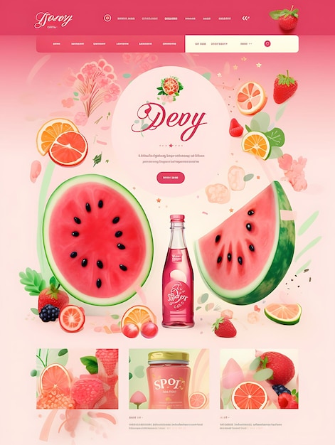 Colorful Fresh Watermelon Brandy With a Bright and Summery Color Pale creative concept ideas design