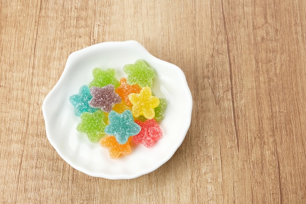 Colorful fruit jelly candy