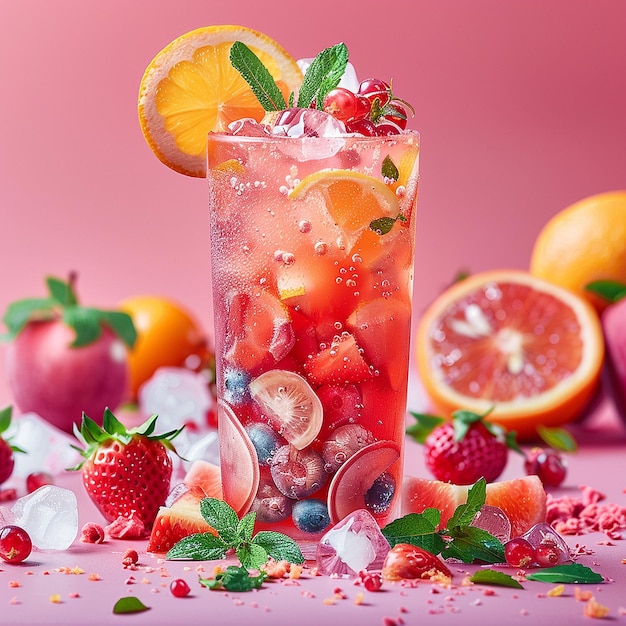 Colorful Fruit Juices Splash