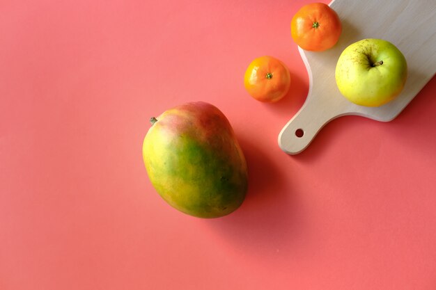 Colorful fruits background.