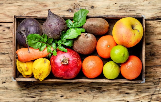 Colorful fruits and vegetables