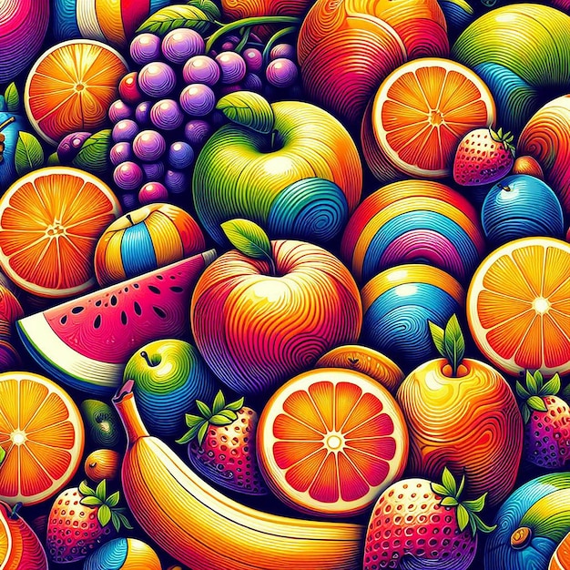 Photo colorful fruits