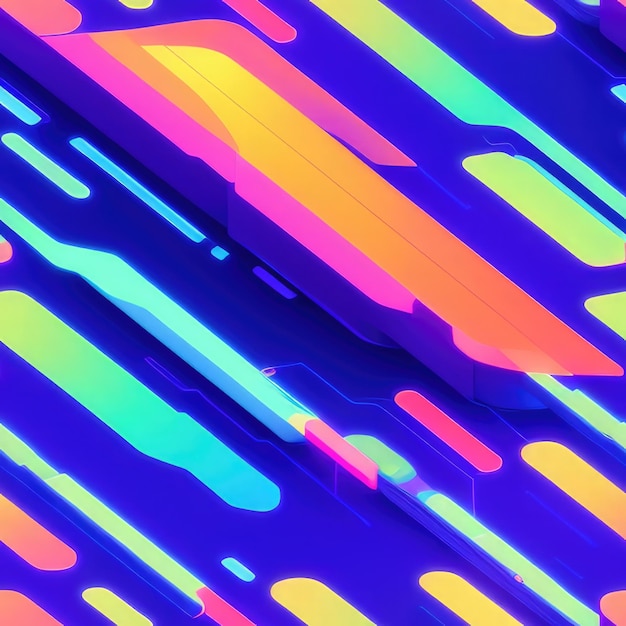 Colorful Futuristic Background neon pattern seamless pattern