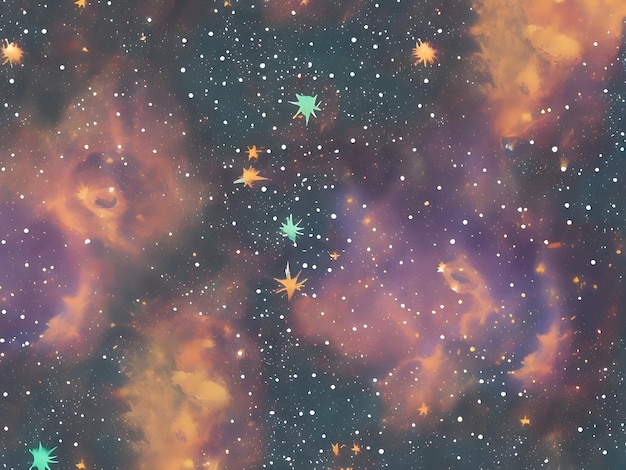 星と星雲の銀河のクールな壁紙を持つカラフルな銀河の背景