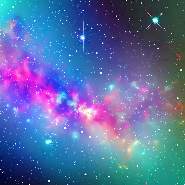 Colorful galaxy background