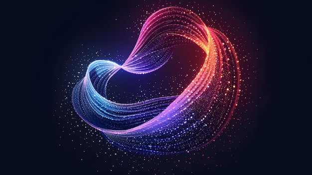 Colorful galaxy frame with lights and sparkles in the style of circular shapes