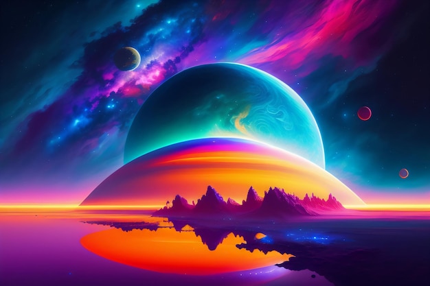 Download A Colorful Galaxy with a mix of different hues Wallpaper   Wallpaperscom