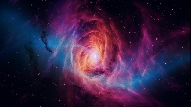 중앙에 블랙홀이 있는 화려한 은하