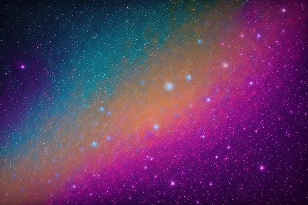 A colorful galaxy with a blue and pink background.