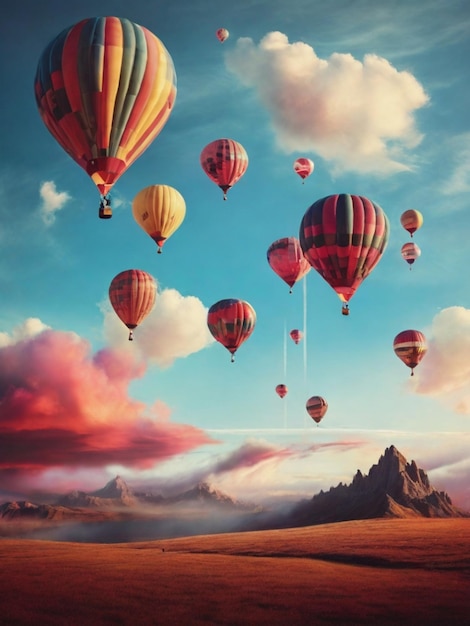 colorful gas balloon background