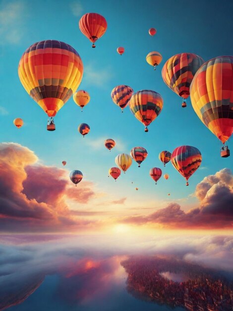 colorful gas balloon background