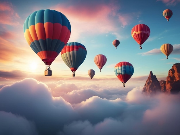 colorful gas balloon background