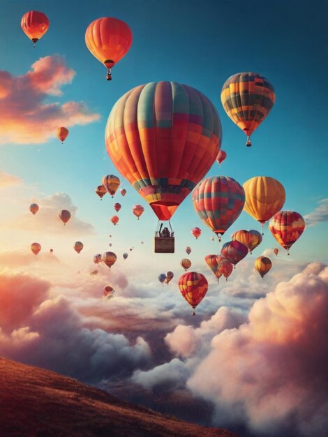 colorful gas balloon background