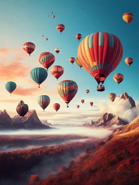 colorful gas balloon background