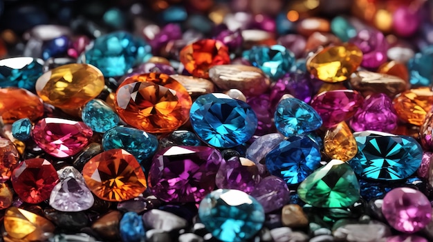 Colorful gemstones background