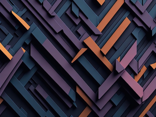 Colorful geometric 3d abstract background generated ai