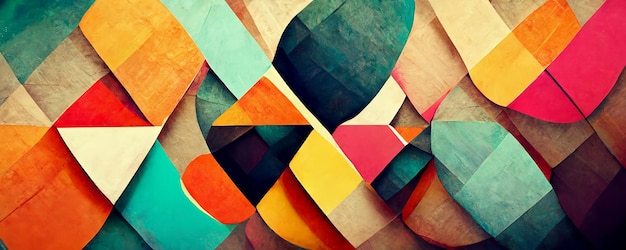 Colorful Geometric Abstraction of Generative ai