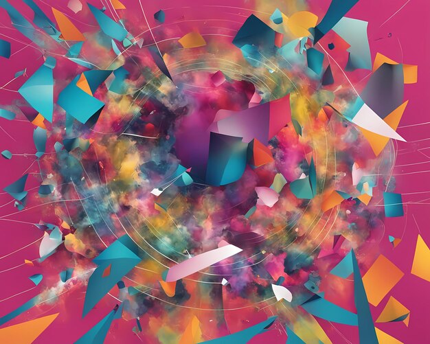 colorful geometric background AI generated