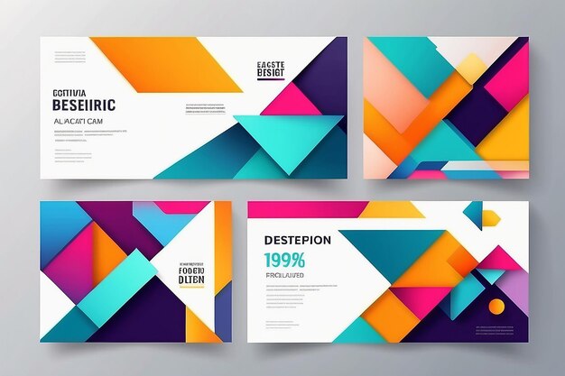 Photo colorful geometric background new trend modern abstract template design corporate business presentation