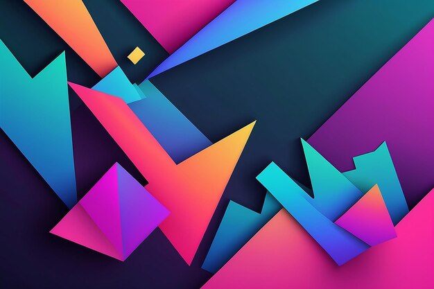 Colorful geometric background Trendy gradient shapes composition Cool background design for posters Vector illustration