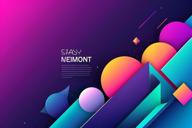 Colorful geometric background trendy gradient shapes composition cool background design for posters vector illustration