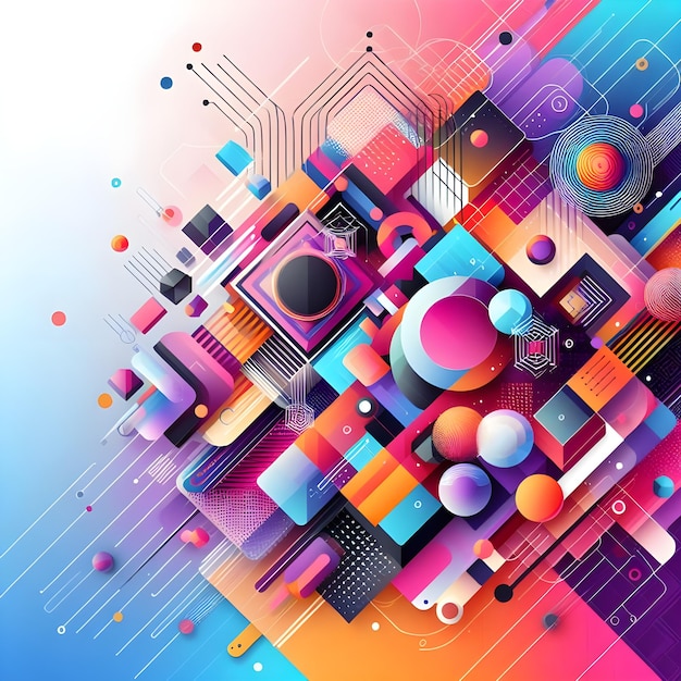 Colorful geometric background