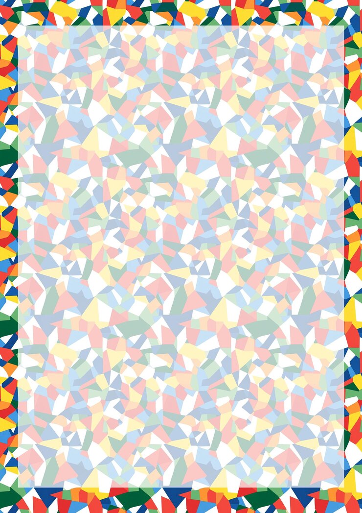Photo colorful geometric border background