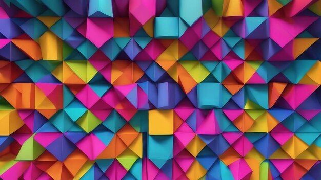 Colorful geometric composition with repetition and contrast