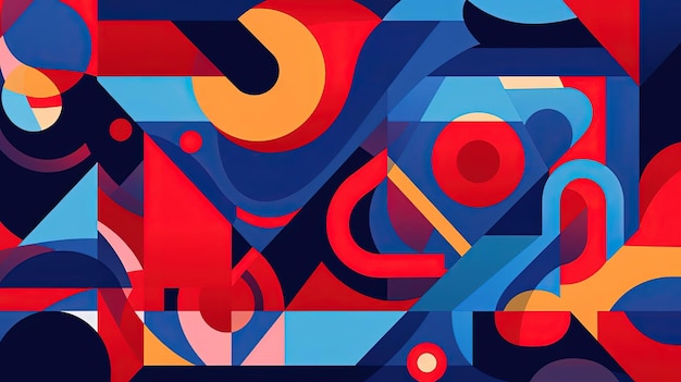 colorful geometric pattern created from abstract shapes