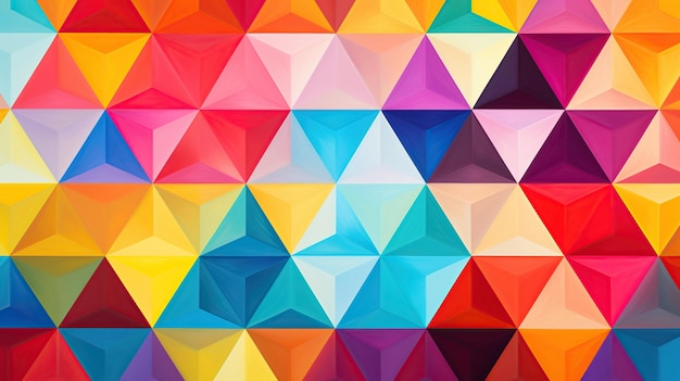 Colorful geometric pattern of triangles