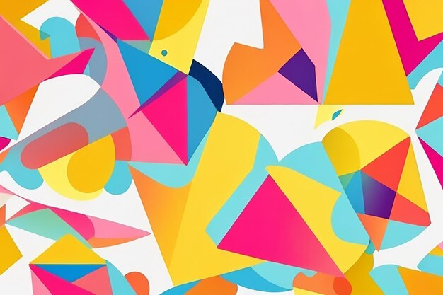 Colorful and geometric pattern in vibrant colors