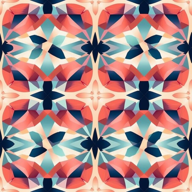 A colorful geometric pattern with a large generative ai