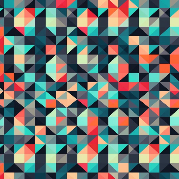 A colorful geometric pattern with a triangle pattern.