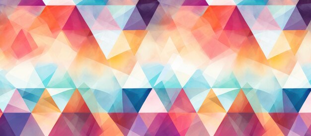 Photo colorful geometric pattern with watercolor style