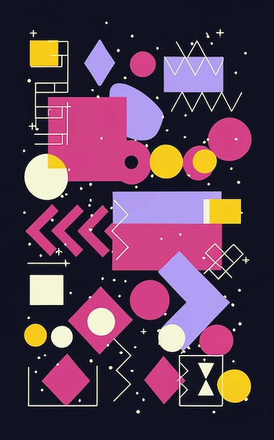 Photo colorful geometric shapes