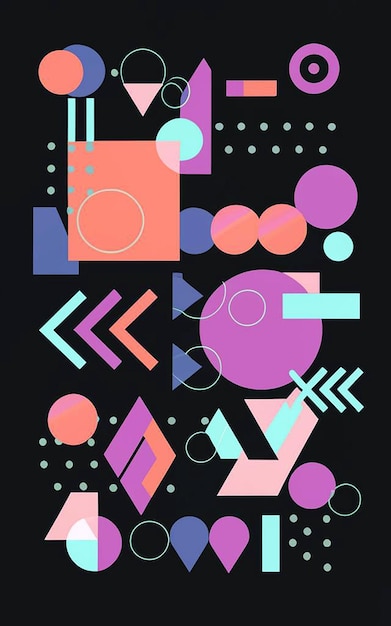 Photo colorful geometric shapes