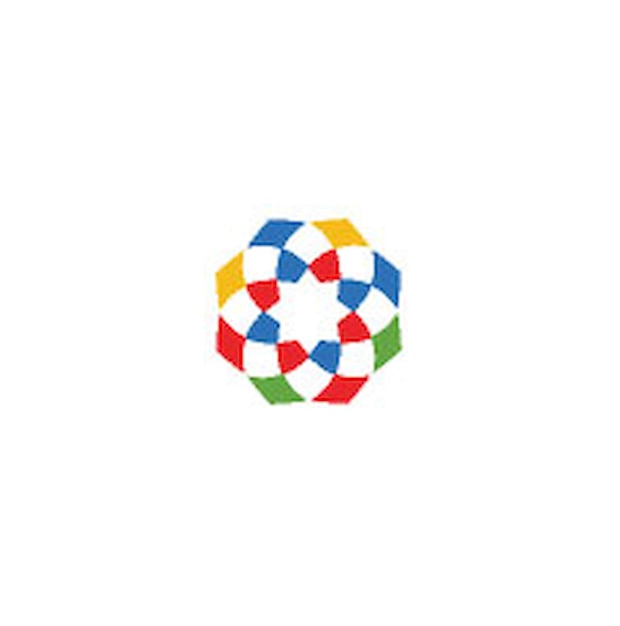 colorful geometric star logo