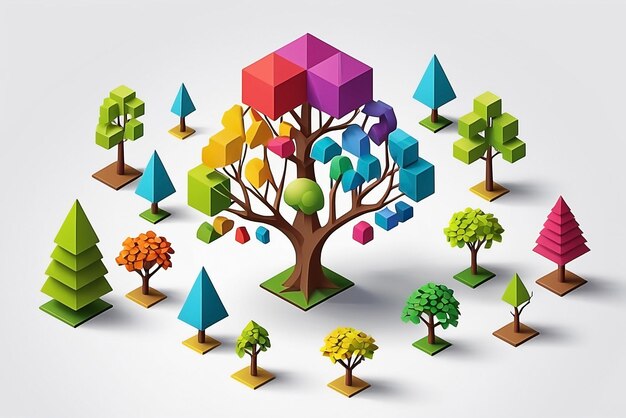 colorful geometric tree