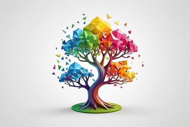 colorful geometric tree