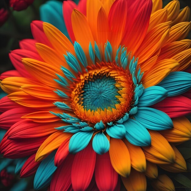 Photo colorful gerbera flower closeup floral background generative ai